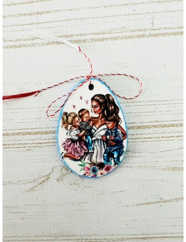 Martisor din lemn - pandantiv