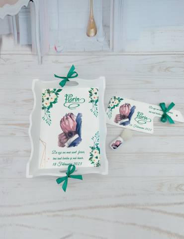 Set gatit ginere verde si alb