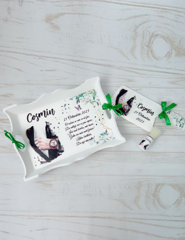 Set gatit ginere verde si gri