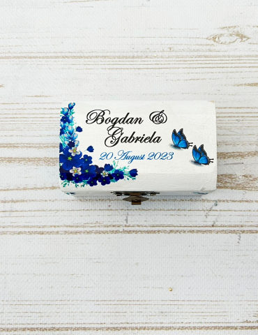 Cutie verighete din lemn cu...