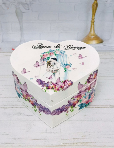 Cutie verighete din lemn...