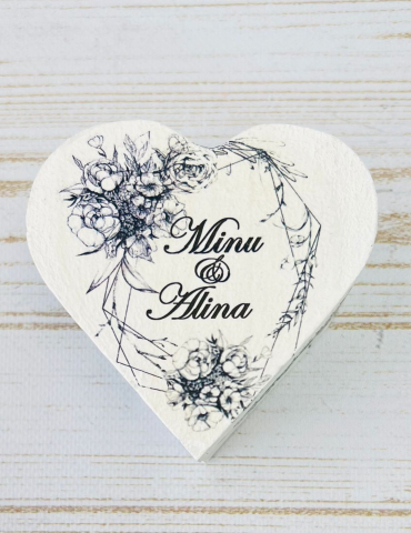 Cutie verighete din lemn...