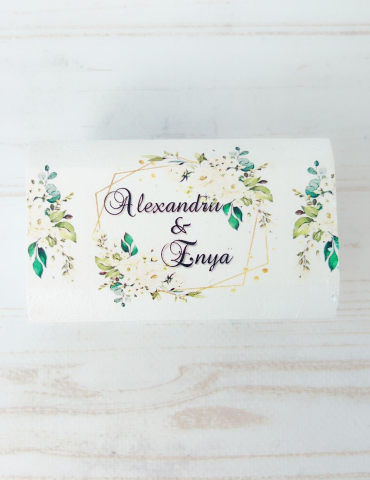 Cutie verighete din lemn...