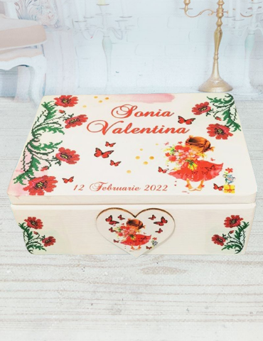 Set botez fetita cu flori...