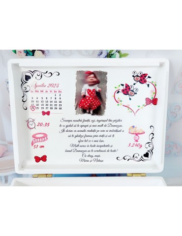 Cutie amintiri din lemn cu...