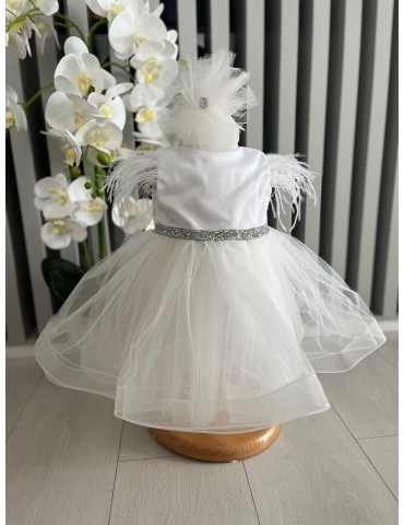 Rochie de botez cu tulle-...