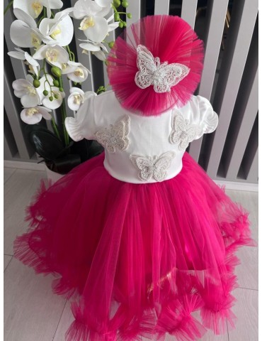 Rochita de botez cu tulle-...