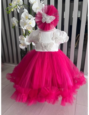 Rochita de botez cu tulle-...