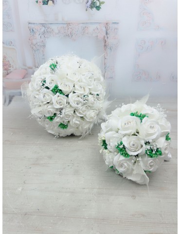 Buchet mireasă alb – flori...