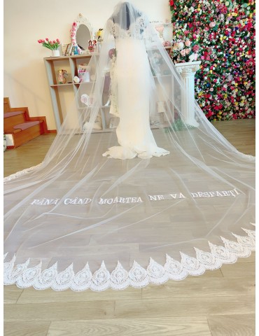 Voal Mireasă Cathedral 3x3...