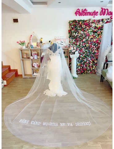 Voal Mireasă Cathedral 3x3...