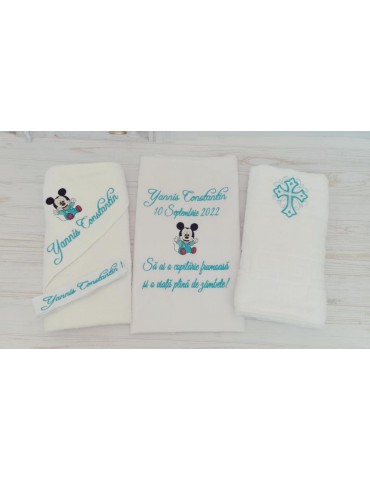 Trusou de botez brodat cu...