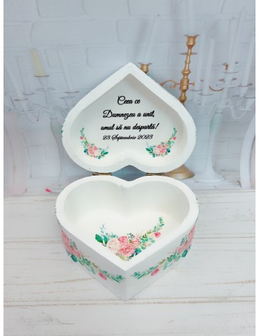 Cutie verighete verde si roz