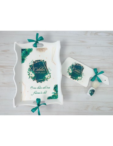 Set gatit ginere verde smarald