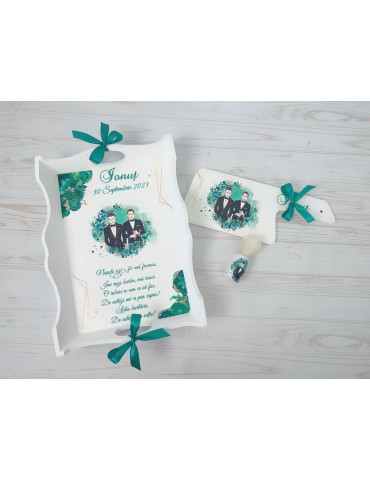 Set gatit ginere verde smarald