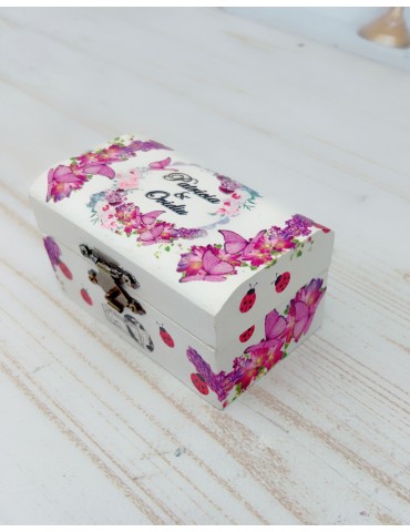 Cutie verighete din lemn cu...