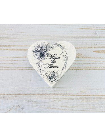 Cutie verighete din lemn...